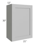 Midtown Painted Grey Shaker 21x30 Wall Cabinet