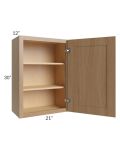 Asheville Rift Oak Shaker 21x30 Wall Cabinet