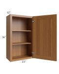 Artisan Walnut Shaker 21x36 Wall Cabinet