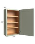 Midtown Pistachio Green Shaker 21x36 Wall Cabinet