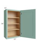 Midtown Mint Green Shaker 21x36 Wall Cabinet