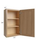Asheville Rift Oak Shaker 21x36 Wall Cabinet