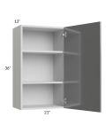 Milan Grey Gloss 21x36 Wall Cabinet