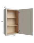 Stratton Light Grey Shaker 21x36 Wall Cabinet