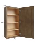 Midtown Mocha Shaker 21x42 Wall Cabinet