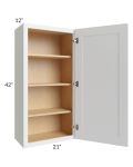 Asheville White Shaker 21x42 Wall Cabinet