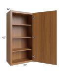 Portland Walnut 21x42 Wall Cabinet 