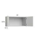 Euro White Grain 24x12-5/8 Wall Cabinet