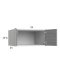 Euro Grey 24x12-5/8x24 Wall Cabinet