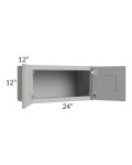 Pewter Grey Shaker 24x12 Wall Cabinet