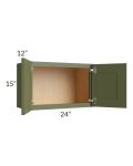 Midtown Hunter Green Shaker 24x15 Wall Cabinet
