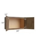 Midtown Mocha Shaker 24x15 Wall Cabinet