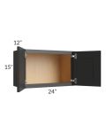 Midtown Black Shaker 24x15 Wall Cabinet