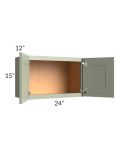 Midtown Pistachio Green Shaker 24x15 Wall Cabinet