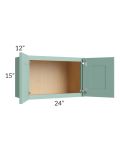Midtown Mint Green Shaker 24x15 Wall Cabinet