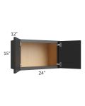 Vienna Black 24x15 Wall Cabinet