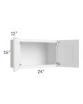 Dakota White 24x15 Wall Cabinet