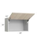 Milan Natural 24x15 Lift-Up Door Wall Cabinet