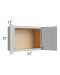 Tuscan Painted Grey 24x18 Wall Cabinet