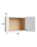Asheville White Shaker 24x18 Wall Cabinet