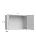 Euro White Grain 24x17-5/8 Wall Cabinet