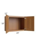 Artisan Walnut Shaker 24x18 Wall Cabinet