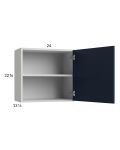 Harbor Navy 24x22-5/8 Wall Cabinet with 1 Door