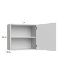 Harbor White 24x22-5/8 Wall Cabinet with 1 Door