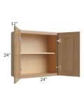 Asheville Rift Oak Shaker 24x24 Wall Cabinet
