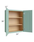 Midtown Mint Green Shaker 24x30 Wall Cabinet