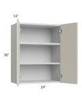 Milan Beige Matte 24x30 Wall Cabinet