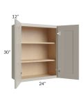 Stratton Light Grey Shaker 24x30 Wall Cabinet