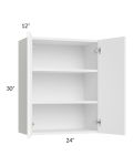 Venetian White Gloss 24x30 Wall Cabinet