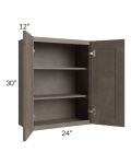 Natural Grey Shaker 24x30 Wall Cabinet
