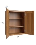 Artisan Walnut Shaker 24x30 Wall Cabinet