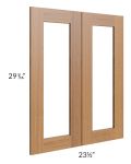 Artisan Walnut Shaker 24x30 Glass Door Only with Glass Included