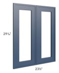 Portland Navy Blue 24x30 Glass Doors Only with Glass Included 