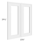 Portland White 24x30 Glass Doors Only with Glass Included 
