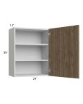 Milan Pecan 24x30 Wall Cabinet (1 door)