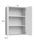 Euro Gloss White 24x35-1/4 Wall Cabinet