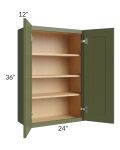 Midtown Hunter Green Shaker 24x36 Wall Cabinet