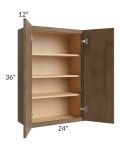 Midtown Mocha Shaker 24x36 Wall Cabinet