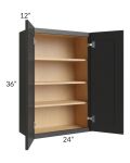 Midtown Black Shaker 24x36 Wall Cabinet