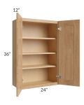 Midtown Timber Shaker 24x36 Wall Cabinet