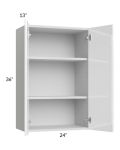 Milan White Gloss 24x36 Wall Cabinet