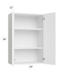 Venetian White Matte 24x36 Wall Cabinet