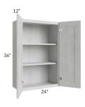 Heather Grey Shaker 24x36 Wall Cabinet