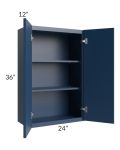 Portland Navy Blue 24x36 Wall Cabinet 