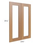 Artisan Walnut Shaker 24x36 Glass Door Only with Glass Included