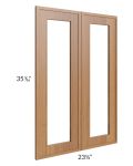 Portland Walnut 24x36 Glass Doors Only with Glass Included 